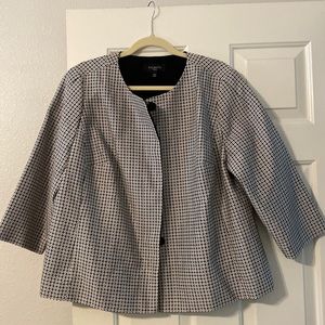 Talbots Black & White Jacket 14W